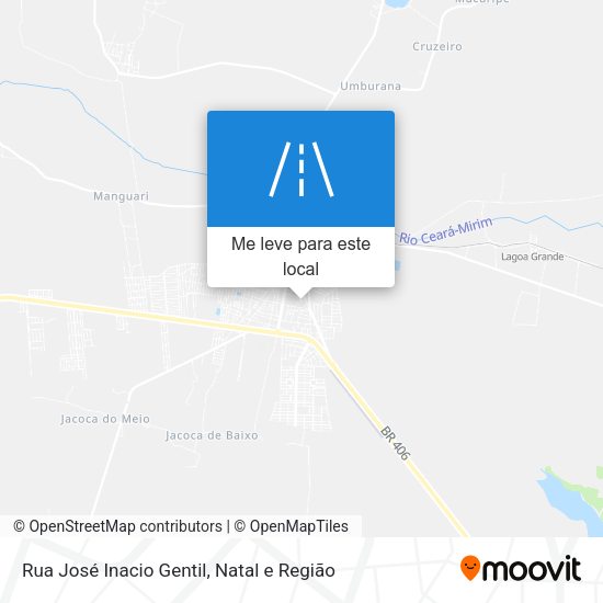 Rua José Inacio Gentil mapa