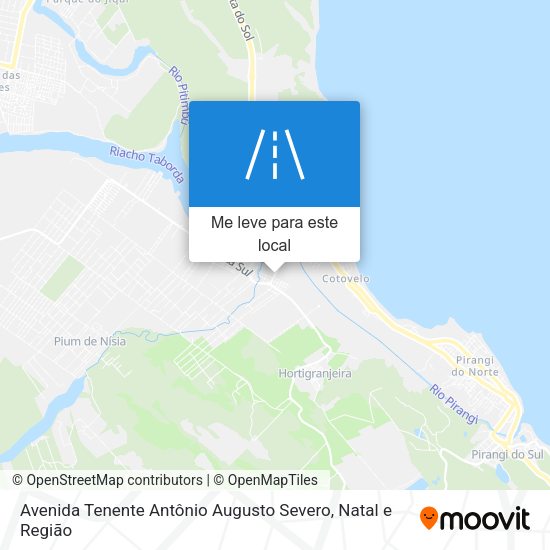 Avenida Tenente Antônio Augusto Severo mapa
