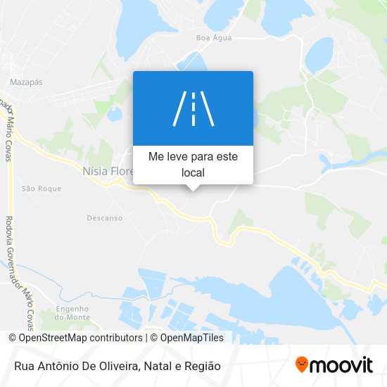 Rua Antônio De Oliveira mapa