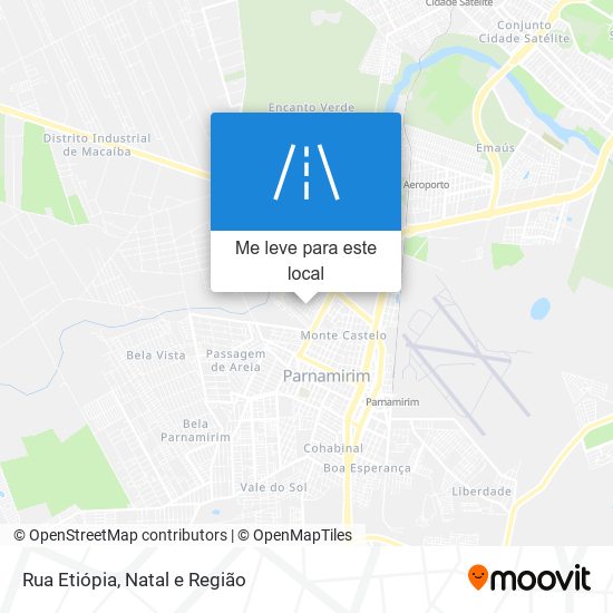 Rua Etiópia mapa