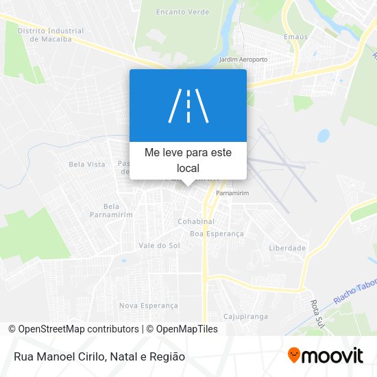 Rua Manoel Cirilo mapa