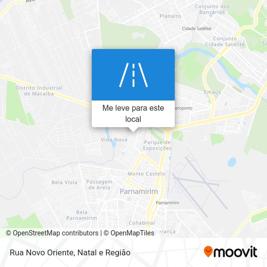 Rua Novo Oriente mapa