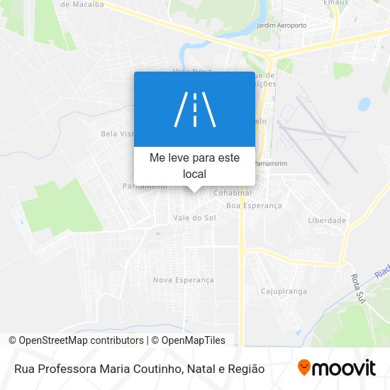 Rua Professora Maria Coutinho mapa