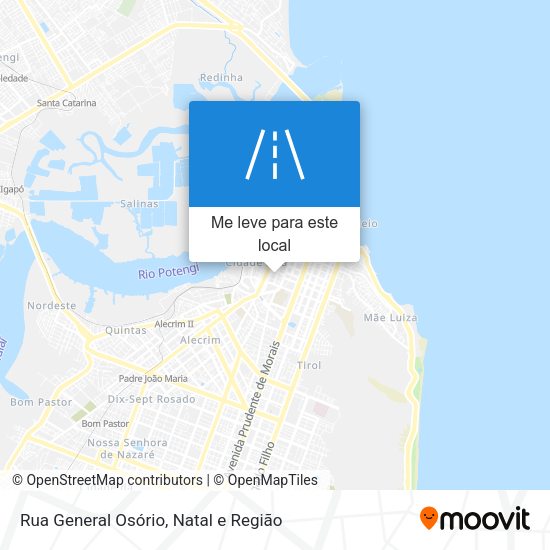 Rua General Osório mapa