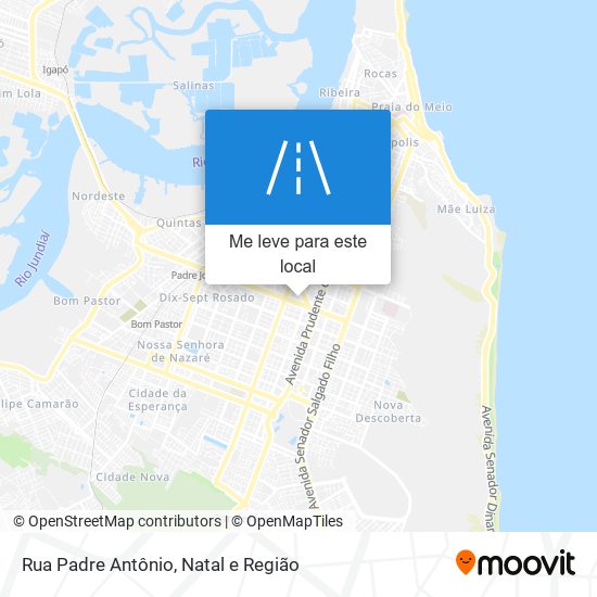 Rua Padre Antônio mapa