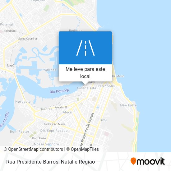 Rua Presidente Barros mapa