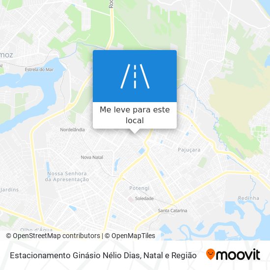 Estacionamento Ginásio Nélio Dias mapa