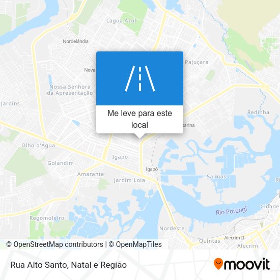 Rua Alto Santo mapa
