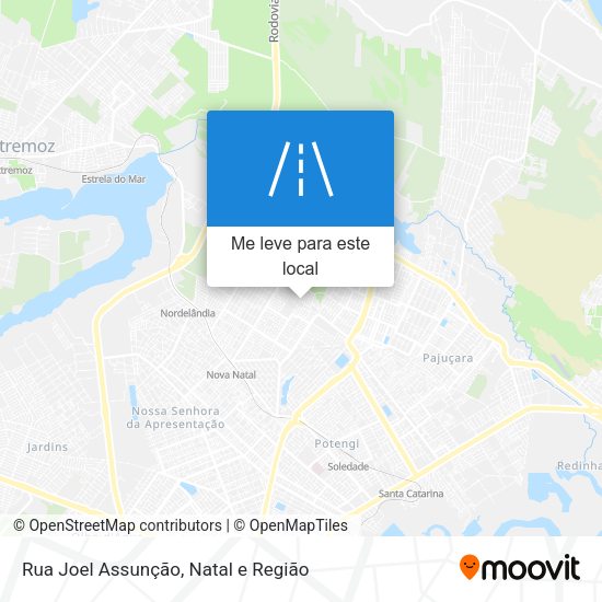 Rua Joel Assunção mapa