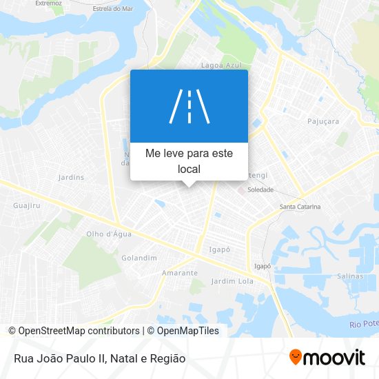 Rua João Paulo II mapa