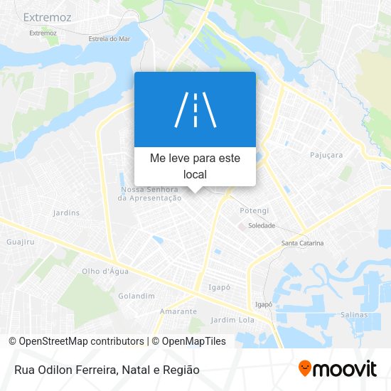 Rua Odilon Ferreira mapa