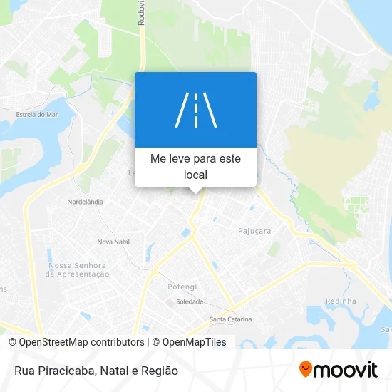Rua Piracicaba mapa