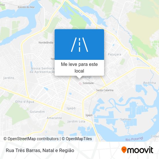 Rua Três Barras mapa