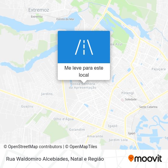 Rua Waldomiro Alcebíades mapa