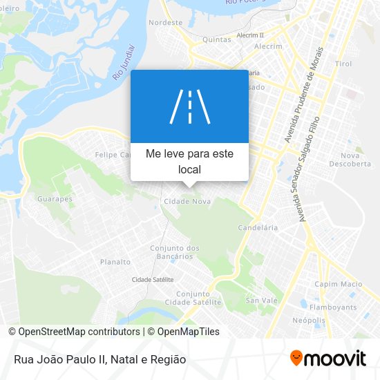 Rua João Paulo II mapa