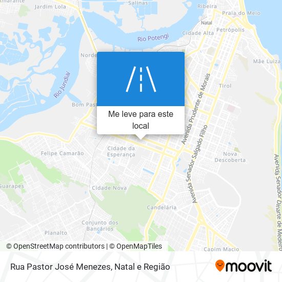 Rua Pastor José Menezes mapa