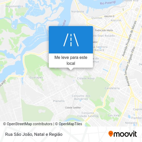 Rua São João mapa