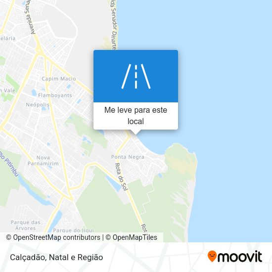 Calçadão mapa