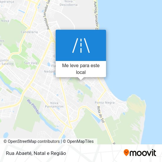 Rua Abaeté mapa