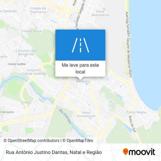 Rua Antônio Justino Dantas mapa