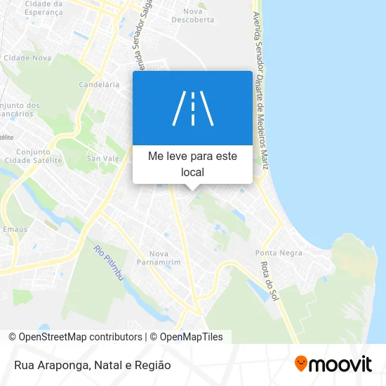 Rua Araponga mapa