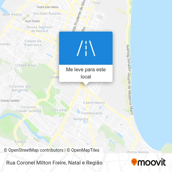 Rua Coronel Milton Freire mapa