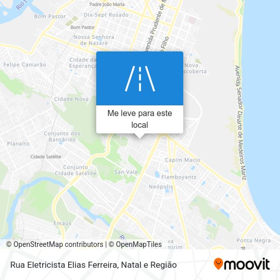 Rua Eletricista Elias Ferreira mapa