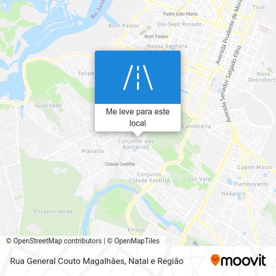 Rua General Couto Magalhães mapa