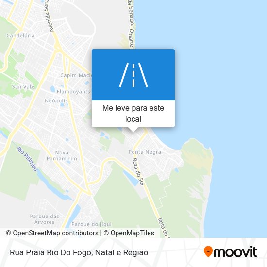 Rua Praia Rio Do Fogo mapa