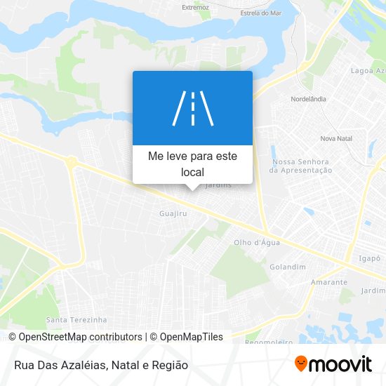 Rua Das Azaléias mapa