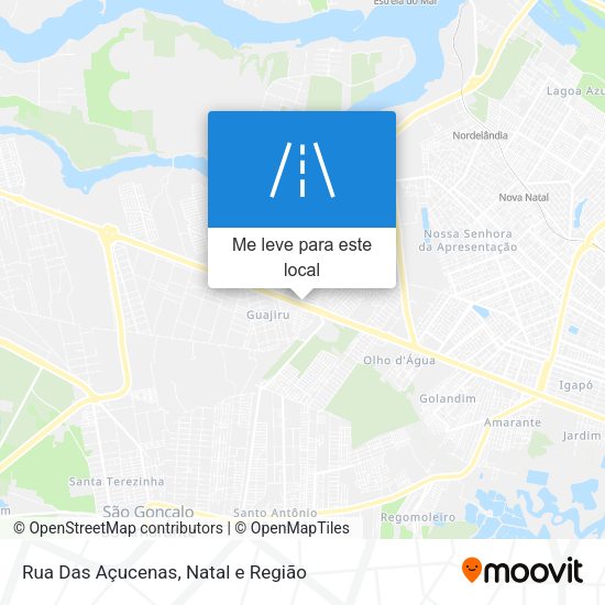 Rua Das Açucenas mapa