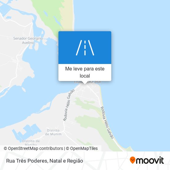 Rua Três Poderes mapa