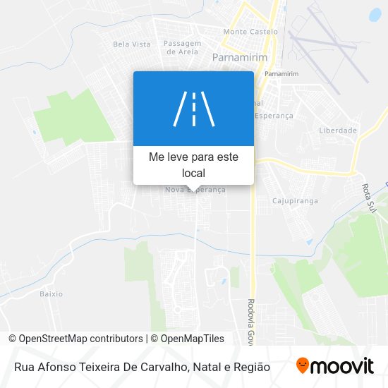 Rua Afonso Teixeira De Carvalho mapa