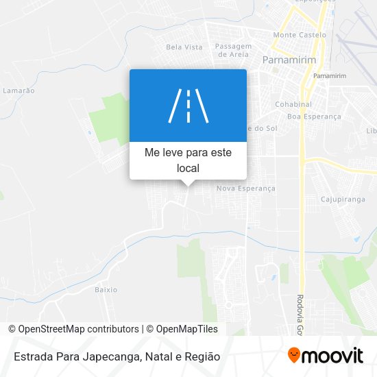 Estrada Para Japecanga mapa