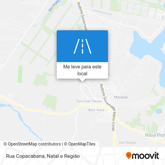 Rua Copacabana mapa