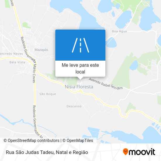 Rua São Judas Tadeu mapa