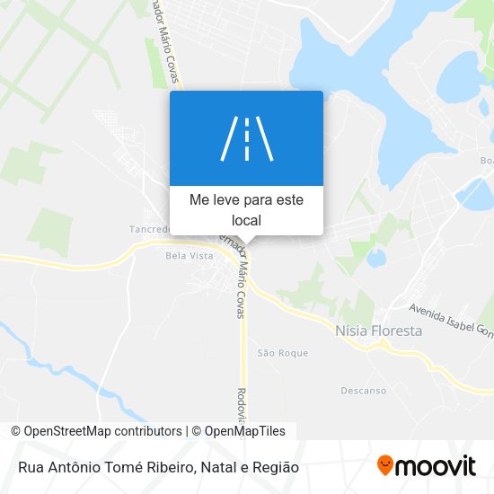 Rua Antônio Tomé Ribeiro mapa