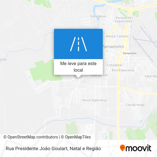 Rua Presidente João Goulart mapa