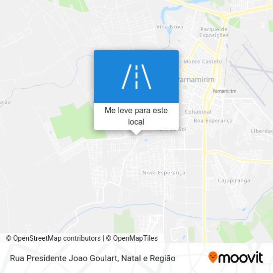 Rua Presidente Joao Goulart mapa