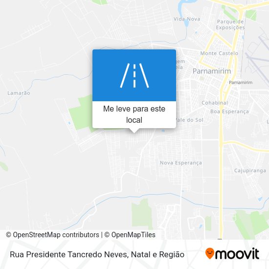 Rua Presidente Tancredo Neves mapa