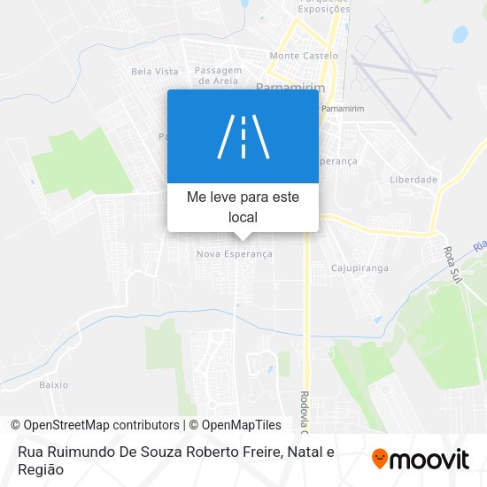 Rua Ruimundo De Souza Roberto Freire mapa