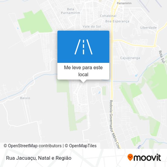 Rua Jacuaçu mapa
