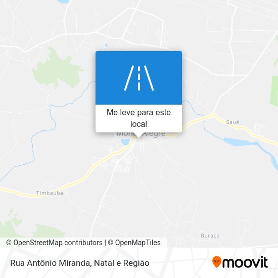 Rua Antônio Miranda mapa