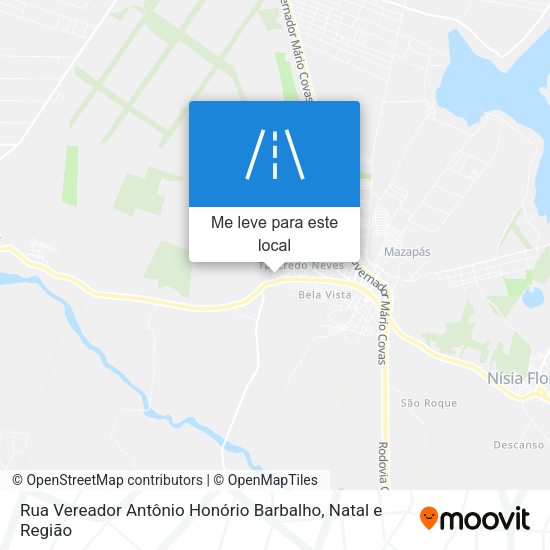 Rua Vereador Antônio Honório Barbalho mapa