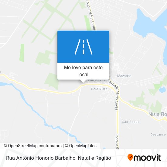 Rua Antônio Honorio Barbalho mapa