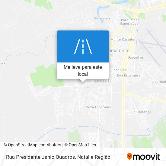 Rua Presidente Janio Quadros mapa