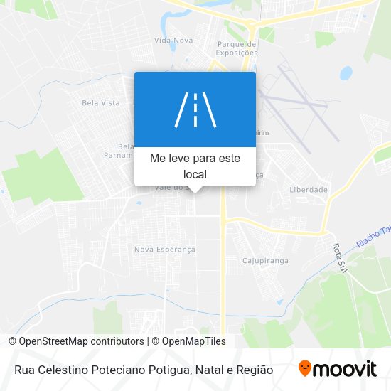 Rua Celestino Poteciano Potigua mapa
