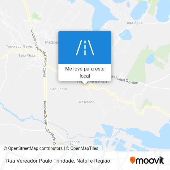 Rua Vereador Paulo Trindade mapa