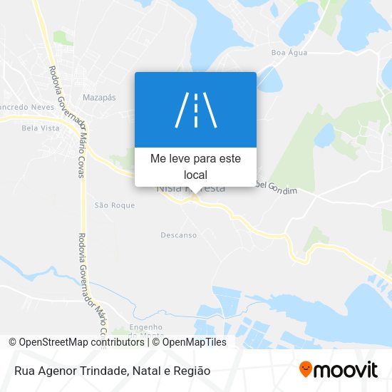 Rua Agenor Trindade mapa