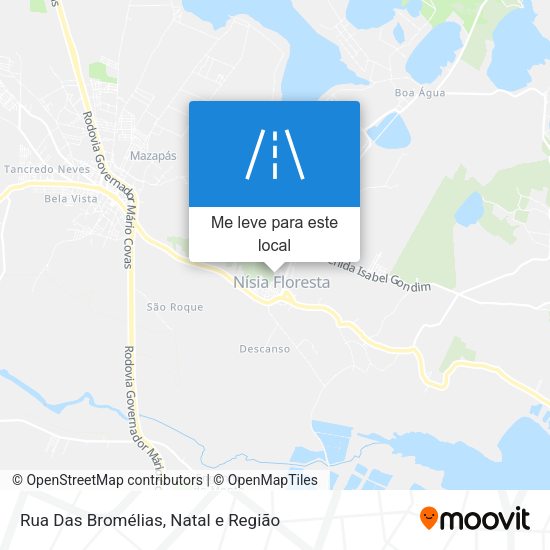 Rua Das Bromélias mapa